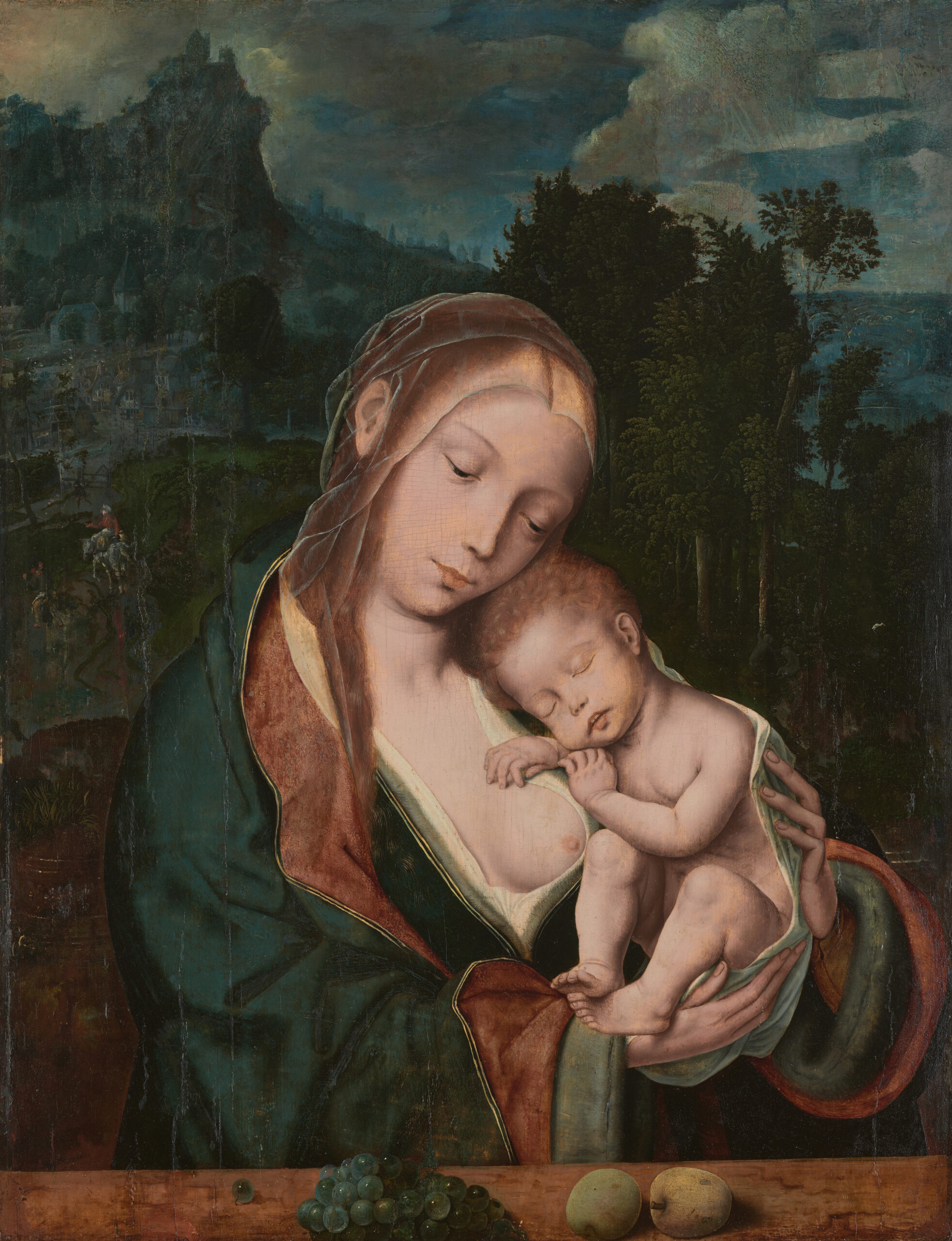 Meister der Mansi-Magdalena, ?; Madonna lactans mit schlafendem Kind; 15./16. Jh.